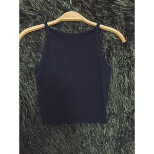 Navy crop top
